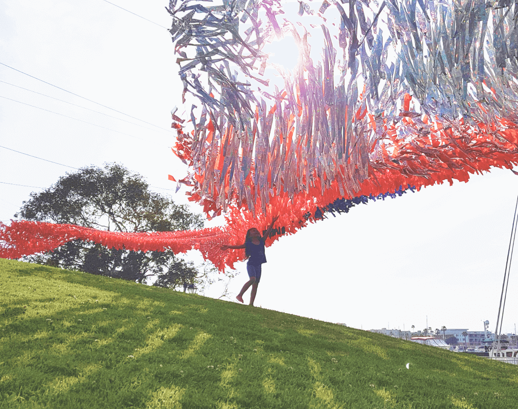 Child playing in the park